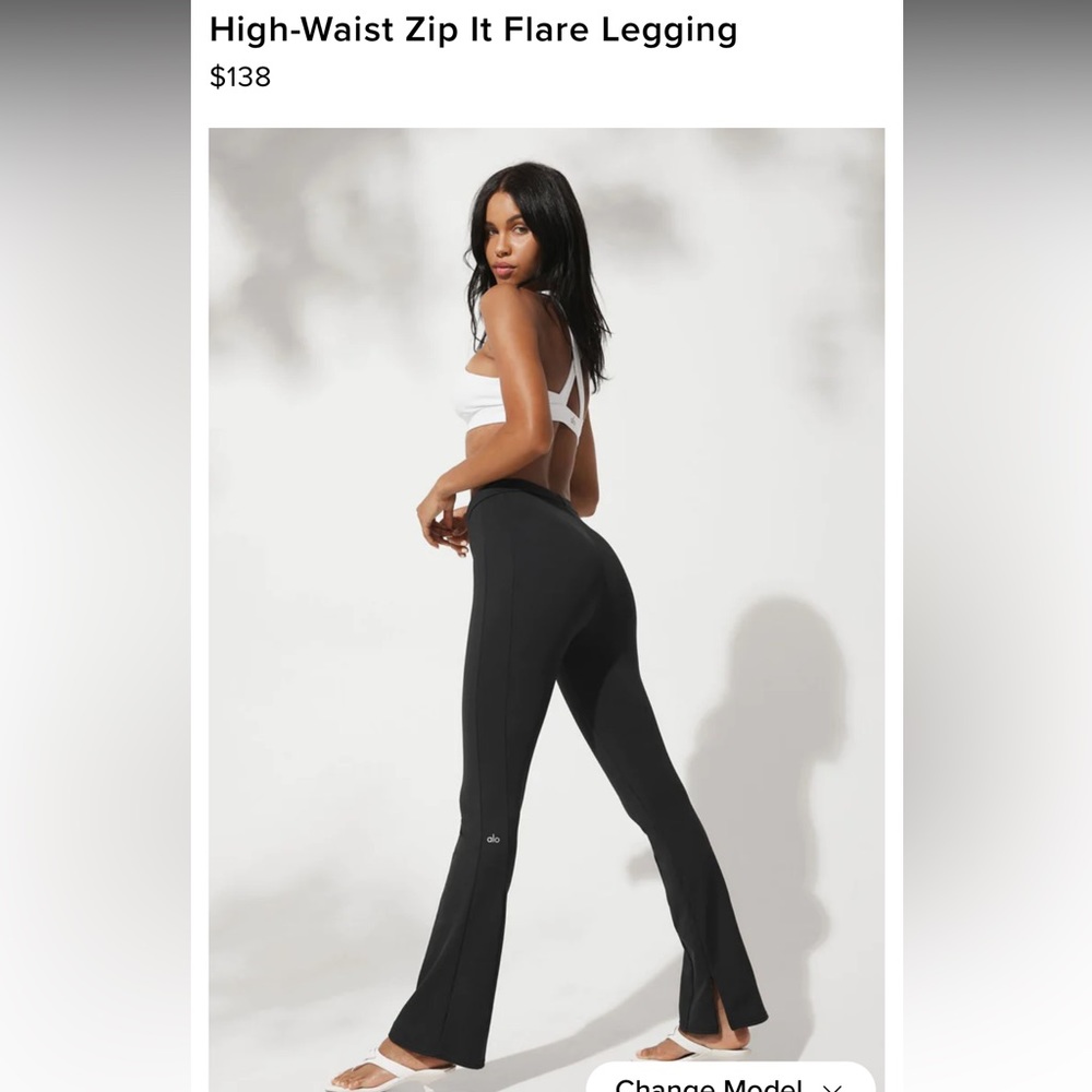 Alo High-Waist Zip It Flare Legging - Black